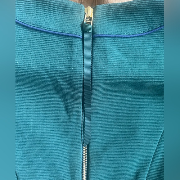 Biden Mia Ottoman‎ Green Midi Sheath Dress Women’s Sz 2 Classic Preppy Academia - Picture 8 of 14